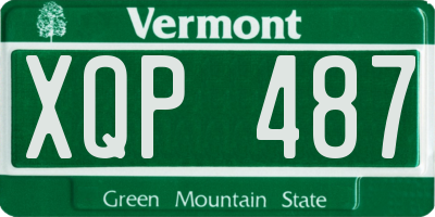 VT license plate XQP487