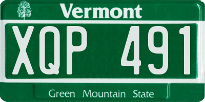 VT license plate XQP491