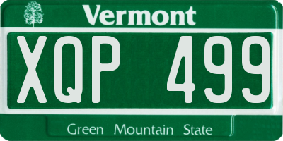 VT license plate XQP499