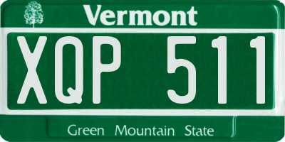 VT license plate XQP511