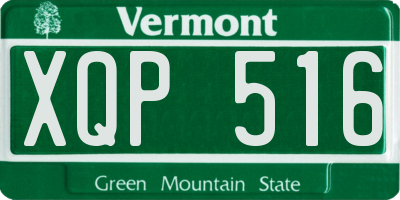 VT license plate XQP516