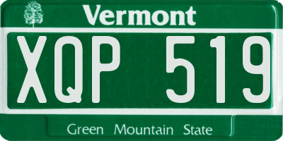 VT license plate XQP519