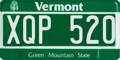VT license plate XQP520