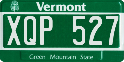 VT license plate XQP527