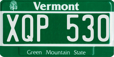 VT license plate XQP530