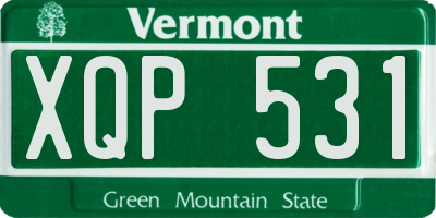 VT license plate XQP531