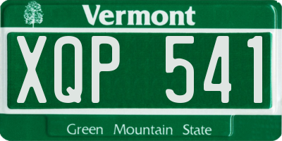 VT license plate XQP541