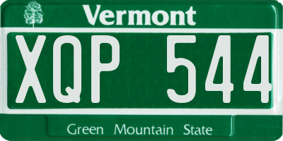 VT license plate XQP544