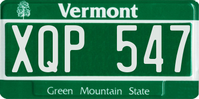 VT license plate XQP547
