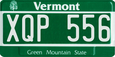 VT license plate XQP556