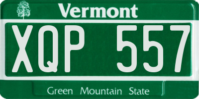 VT license plate XQP557