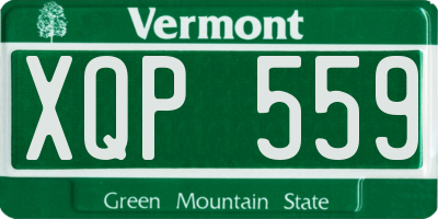 VT license plate XQP559