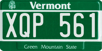 VT license plate XQP561