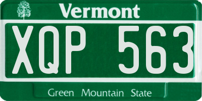 VT license plate XQP563