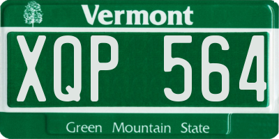 VT license plate XQP564