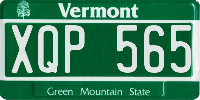 VT license plate XQP565
