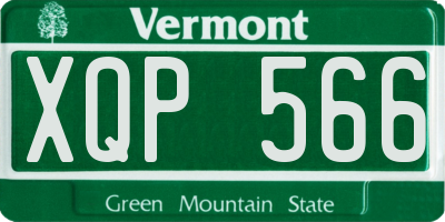 VT license plate XQP566