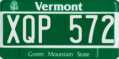 VT license plate XQP572