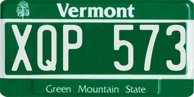 VT license plate XQP573