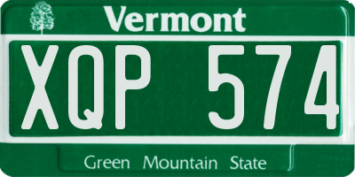 VT license plate XQP574