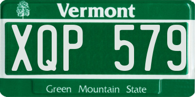 VT license plate XQP579