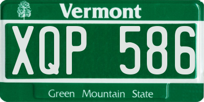 VT license plate XQP586