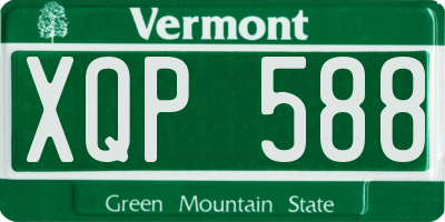 VT license plate XQP588