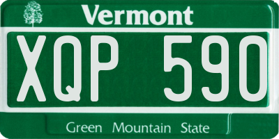 VT license plate XQP590