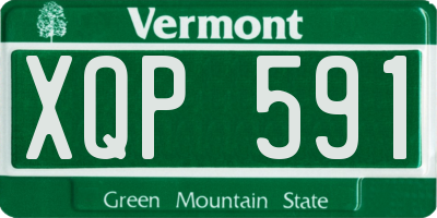 VT license plate XQP591