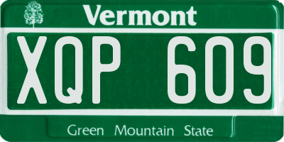 VT license plate XQP609