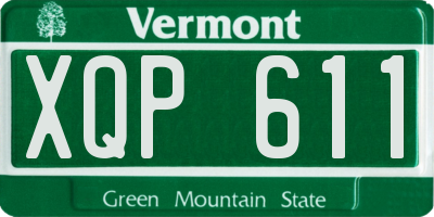 VT license plate XQP611