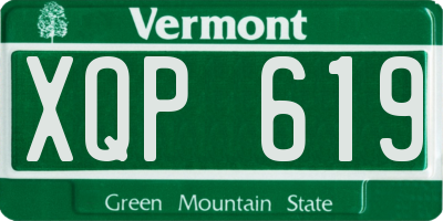 VT license plate XQP619