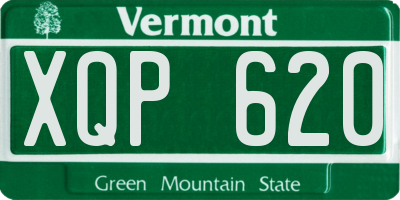VT license plate XQP620