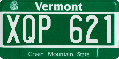 VT license plate XQP621