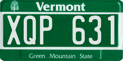 VT license plate XQP631