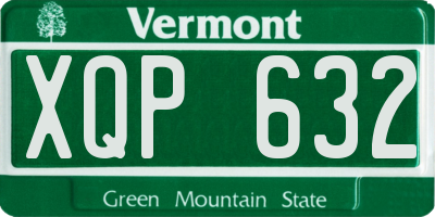 VT license plate XQP632