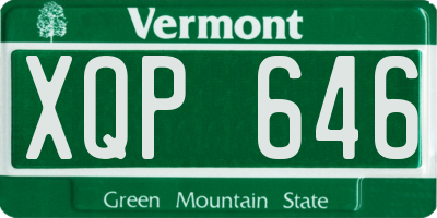 VT license plate XQP646