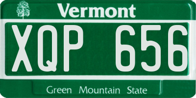 VT license plate XQP656