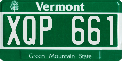 VT license plate XQP661