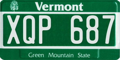 VT license plate XQP687
