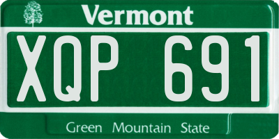 VT license plate XQP691