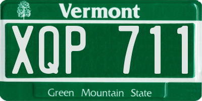 VT license plate XQP711