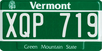 VT license plate XQP719