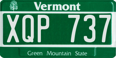 VT license plate XQP737
