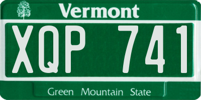 VT license plate XQP741