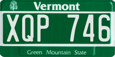 VT license plate XQP746