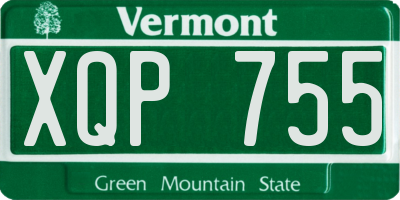 VT license plate XQP755