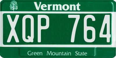 VT license plate XQP764