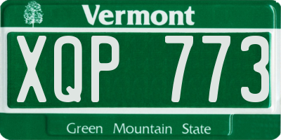 VT license plate XQP773