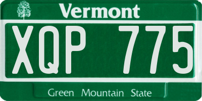 VT license plate XQP775